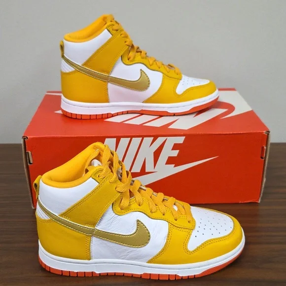 Nike Dunk High (2021) "University Gold" Women's Size 5.5 DQ4691 700 New - Picture 2 of 9